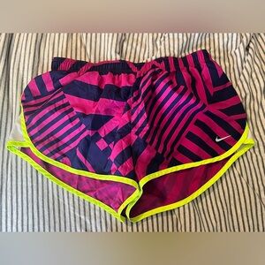 Nike Pink and Blue Dri-FIT Athletic Shorts